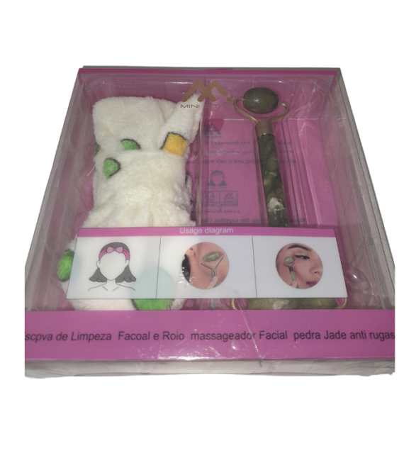 Facial Massager Roller & Makeup Band Set