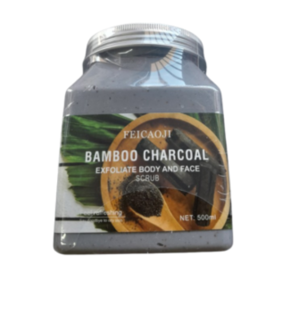 Bamboo Charcoal Exfoliate Face & Body Scrub 500g