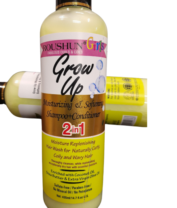 Roushun Girls- Grow up 2 in 1 Shampoo & Conditioner- 435g